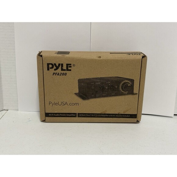NEW Pyle Home Mini Audio Amplifier 60W Portable Dual Channel AUX Stereo HiFi - Picture 1 of 6